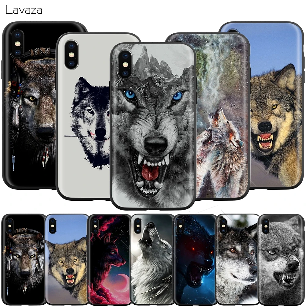 Чехол Lavaza Angry Animal Wolf Face для iPhone 11 Pro XS Max XR X 8 7 6 6S Plus 5 5s |