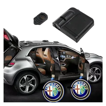 

2Pcs for Alfa Romeo LED Car Door Welcome Light Logo Projector Giulia Giulietta Mito Stelvio Brera 147 156 159
