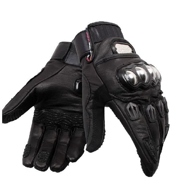 New Genuine Leather Waterproof Motorcycle Gloves Motocross Racing Gloves Motorbike Driving Gloves Protective Cycling Gloves M