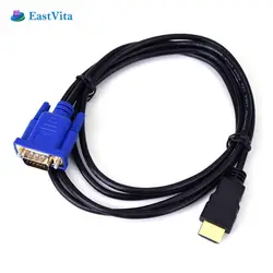 1,8 M Адаптер hdmi-vga Мужской конвертер с разъемом адаптер 1080 P цифровой аналоговый видео аудио для ПК ноутбука планшета высокого качества