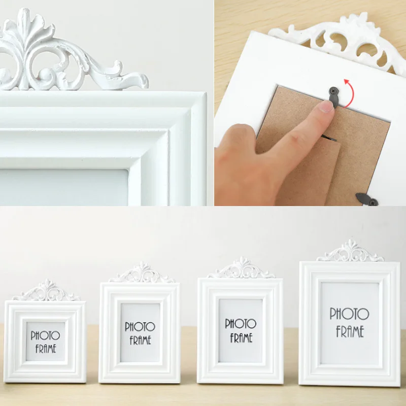 

Living Room Bedroom Solid Wood DIY Family Frame Mini Pictures Wall Vintage Photo Frame Child Study