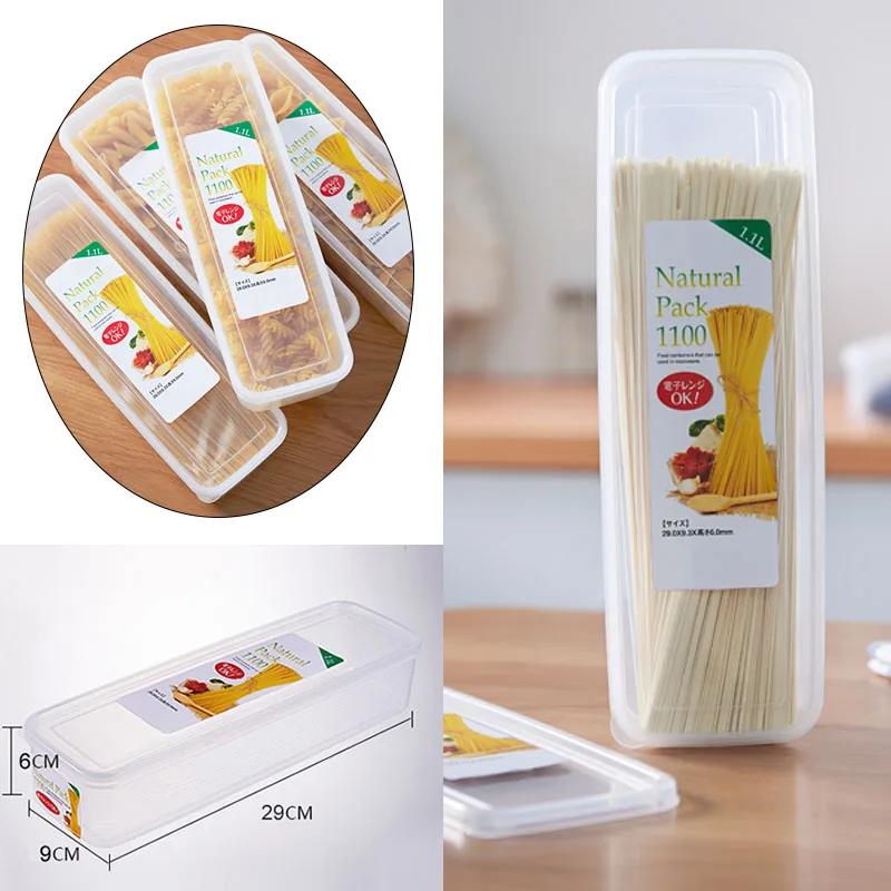 Noodles Storage Box Plastic Food Crisper Box Refrigerator Sealed