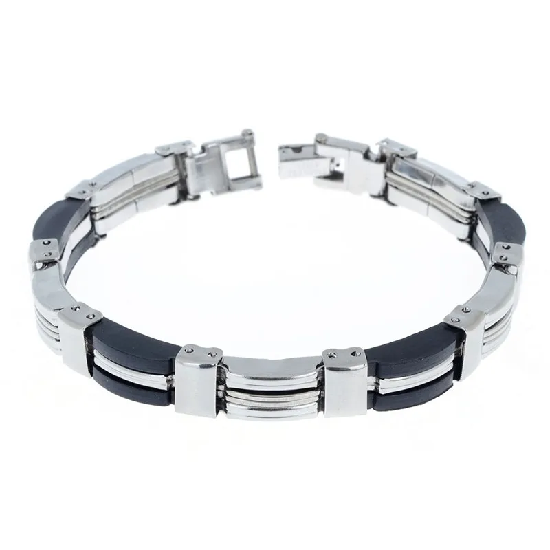

IMIXLOT Silver Stainless Steel Hand Chain Link Wristband for Men Hot Bracelets&Bangles for Men Jewelry Accessories