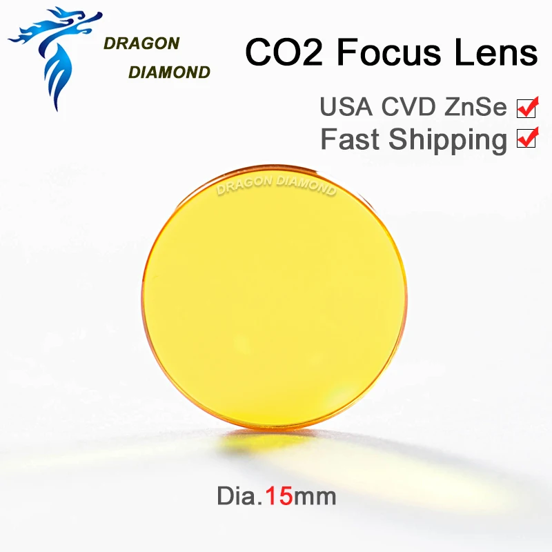 Co2 лазерный фокус объектива США ZnSe CVD гравер dia.15 мм FL 38 1 50 8 для CO2 лазерной машины 5
