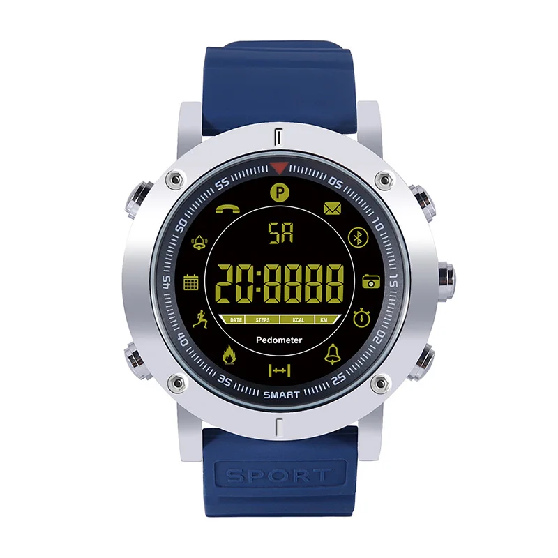 Флагманские повседневные спортивные Смарт-часы COLMI, 33 месяца, Время в режиме ожидания, 24 часа, всепогодный мониторинг, умные часы для IOS и Android - Цвет: Синий