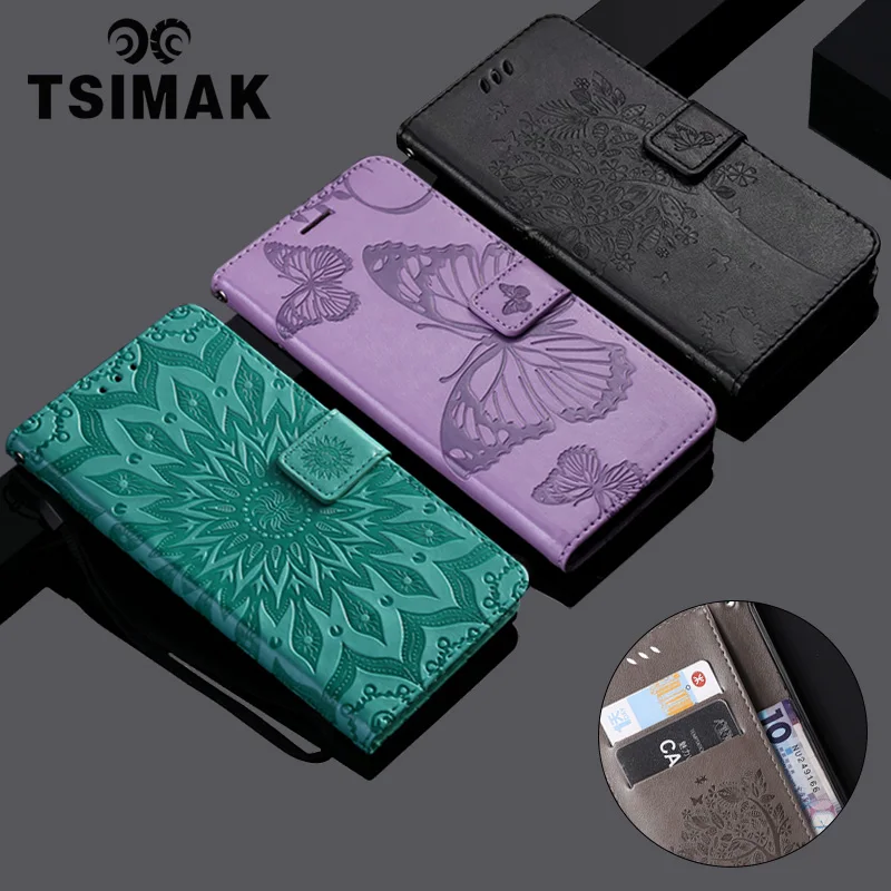 Чехол Кошелек Tsimak для Xiaomi MI 8 Mi8 Lite флип чехол из искусственной кожи с кармашком