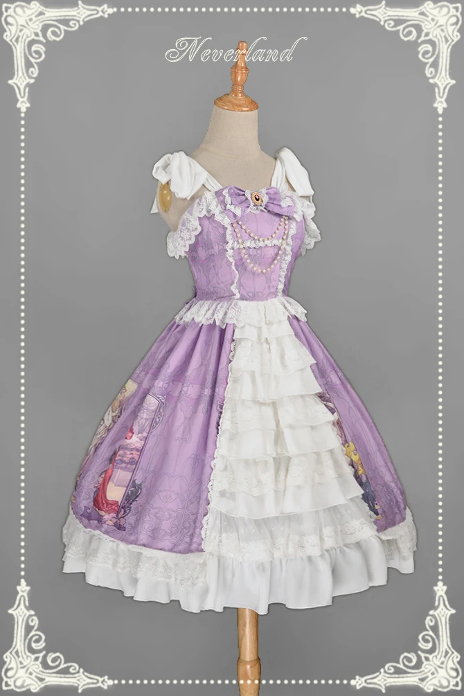 Милая девушка под луной серии печатных Лолита JSK платье Soufflesong