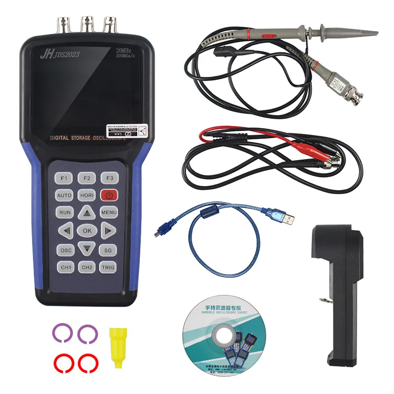 Portable Handheld Oscilloscope Jinhan JDS2023 Digital Storagesignal function generator 20MHz oscilloscope AC/DC Input coupling|handheld