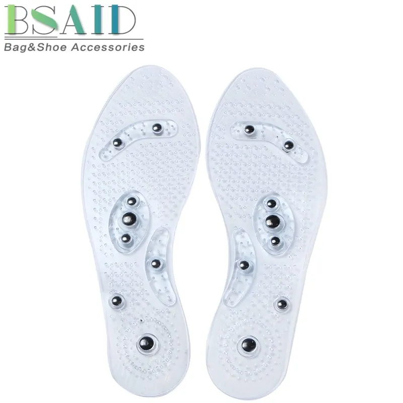 

BSAID 1 Pair Magnetic Gel Insole, Foot Pain Relief Shock Absorption Relax Squishies Soft Shoe Pads DIY Cut EU size 36-43 For Men