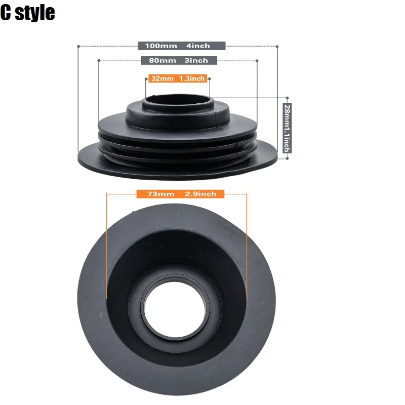 Машина головная лампа ремонт мягкий резиновый Водонепроницаемый Пылезащитный колпак крышка для скрытый светодиодный фары Установка H1 H3 H4 H7 H8 H9 H11 9006 HB4 - Цвет: C style