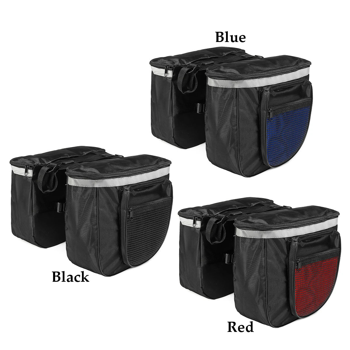 Sale 20L Bicycle Rear Rack Seat Saddle Bag Cycling Bike Pannier Tail Storage Pouch Red/Blue/Black Reflective Binding Design Durable 2 Sale 20L Bicycle Rear Rack Seat Saddle Bag Cycling Bike Pannier Tail Storage Pouch Red/Blue/Black Reflective Binding Design Durable 2