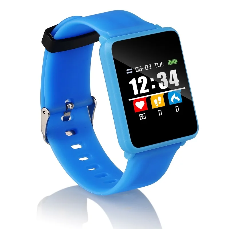 Цифровые часы мужские F21 спортивные мужские часы трекер сна монитор сердечного ритма сообщение напоминание Bluetooth Smart Наручные часы - Цвет: Blue