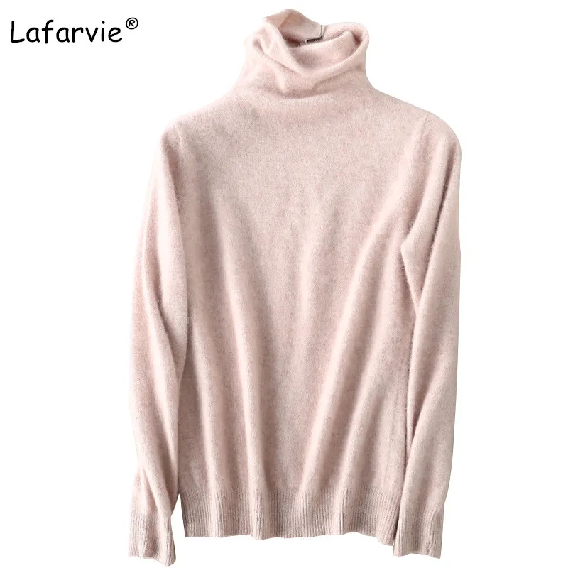 Lafarvie New Autumn Winter Turtleneck Women Sweater Pullover Female Casual Thick Knitted Mink Cashmere Sweater Warm High Quality Lafarvie New Autumn Winter Turtleneck Women Sweater Pullover Female Casual Thick Knitted Mink Cashmere Sweater Warm High Quality