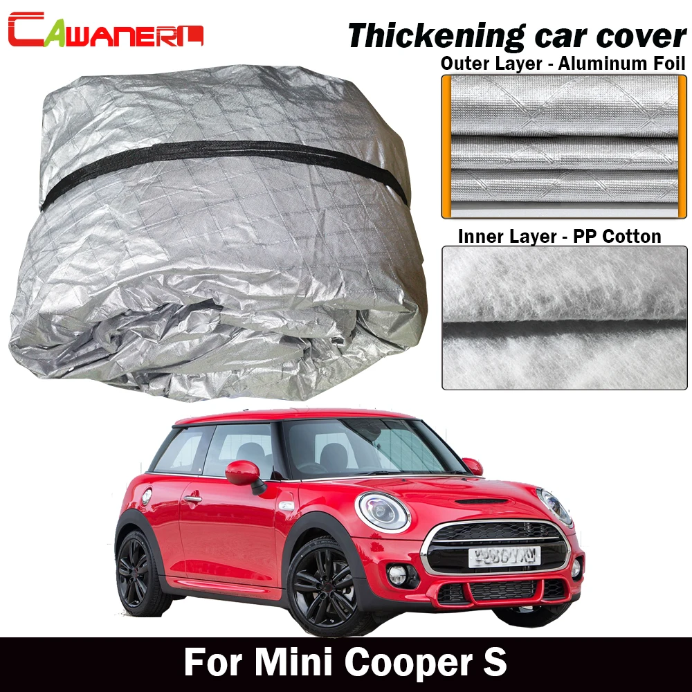 Чехол Cawanerl для автомобиля Mini Cooper S 2010-2016 плотный хлопковый водонепроницаемый