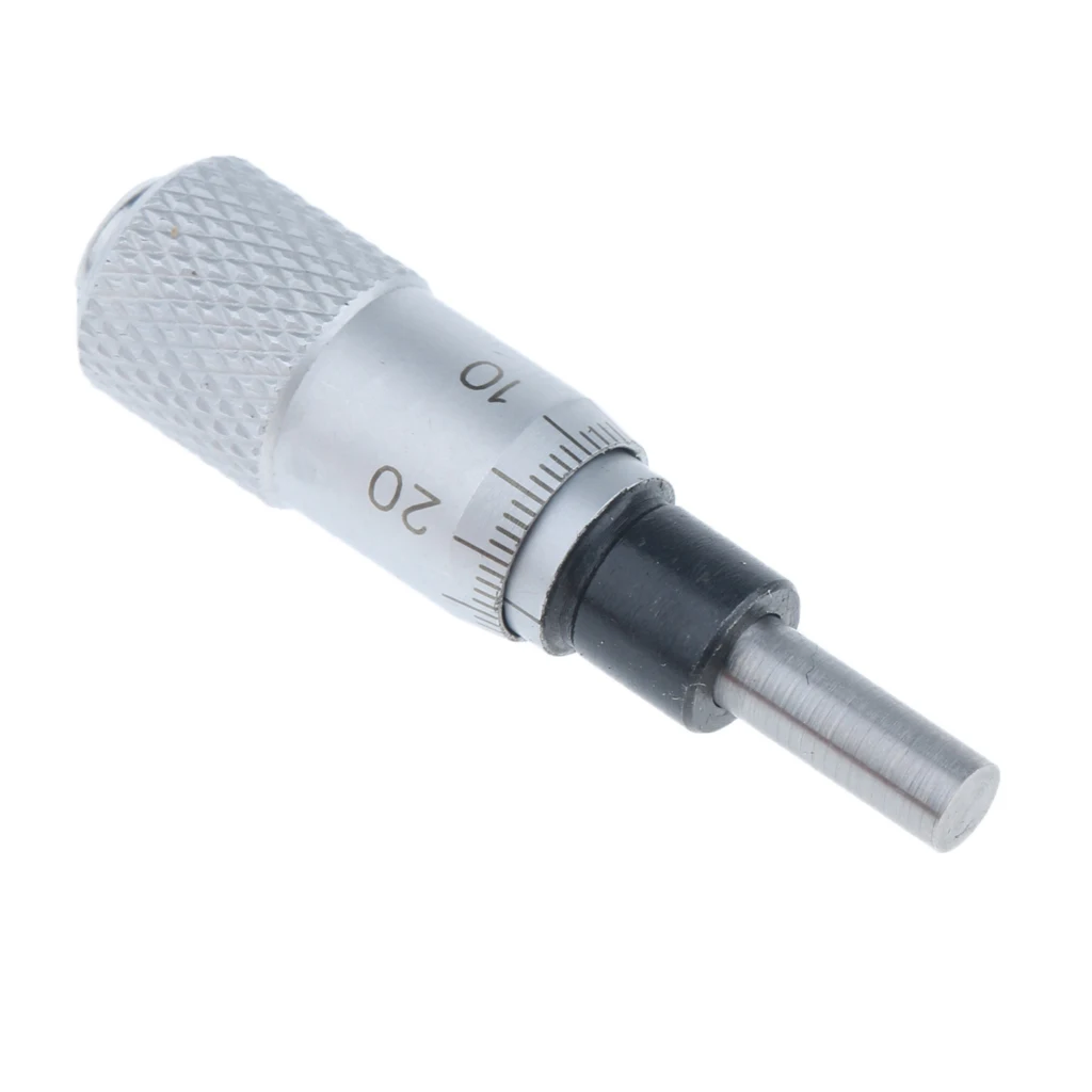 0-6.5mm 0.01 Micrometer Head Stop Spindle Lock, Metric, Flat Face