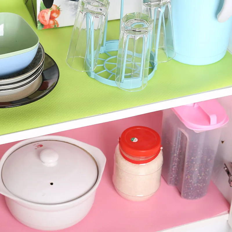 قابل للغسل لطيف الحلوى اللون المضادة للانزلاق درج وسادة مكافحة النفط طاولة أثاث الثلاجة مجلس الوزراء دولاب حصيرة الاشياء المطبخ تحديد الموق...