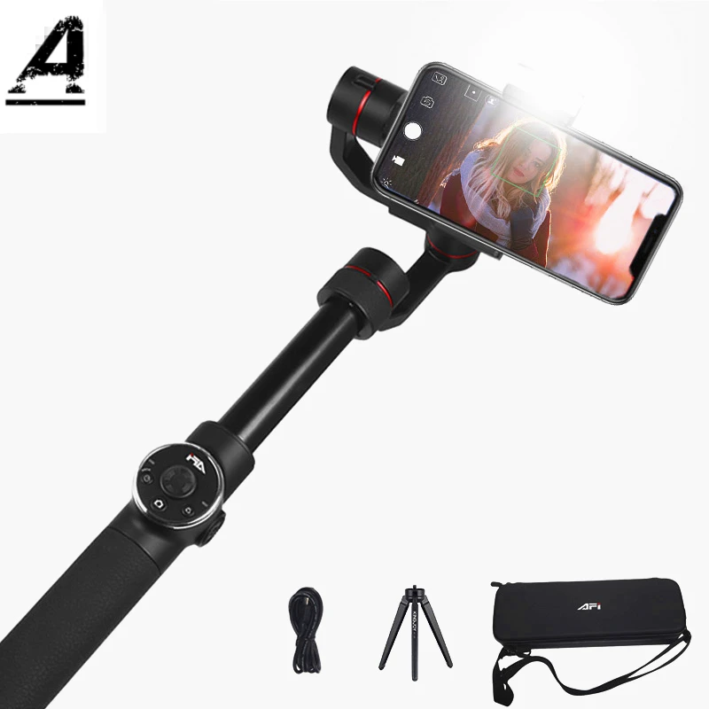 

Smartphone Gimbal AFI v5 Phone Stabilizer Handheld Gimbal 3 Axis Retractable Smartphone Estabilizador Action Photo Cameras