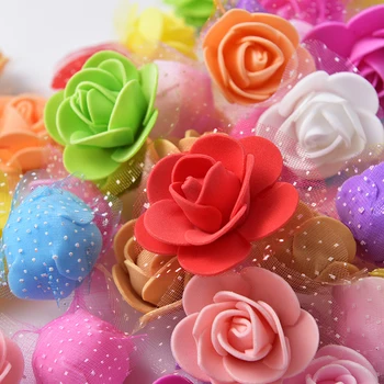 35cm PE Foam Fake Rose Artificial Silk Flowers Heads Use For Home Garden DIY Wreaths Wedding Decoration Supplies 50Pcslot