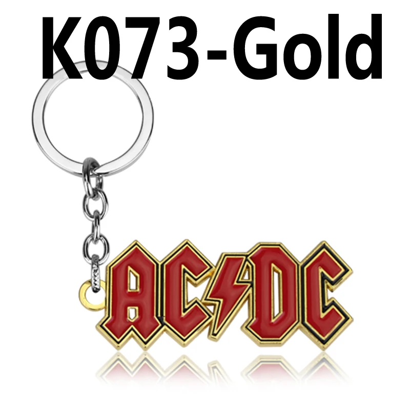 Новое поступление красный сплав ACDC брелок тяжелый металлический браслет Acdc буквы логотип брелок кулон ювелирные изделия подарок для мужчин