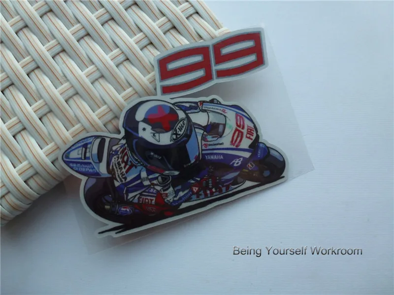 

reflective Jorge Lorenzo 99 stickers car styling motocross decal motorcycle cover racing helmets motorbike stickers
