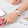 New ladies watch Rhinestone Leather Bracelet Wristwatch Women Fashion Watches Ladies Alloy Analog Quartz relojes @F ► Photo 2/6