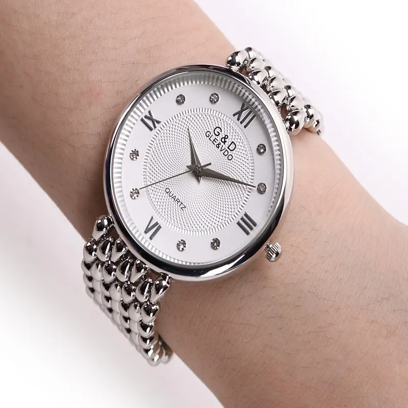 Новинка G& DFashion женские часы-браслет Золотые Кварцевые Подарочные часы наручные часы женские кожаные повседневные наручные часы с браслетом