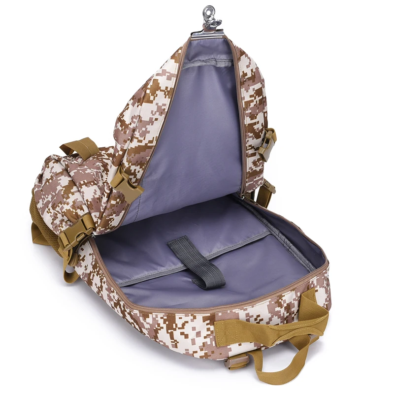  Outdoor Hiking Military Tactical Backpack Camouflage Nylon Trekking Travel Kit Bag 25-30L Small Spo