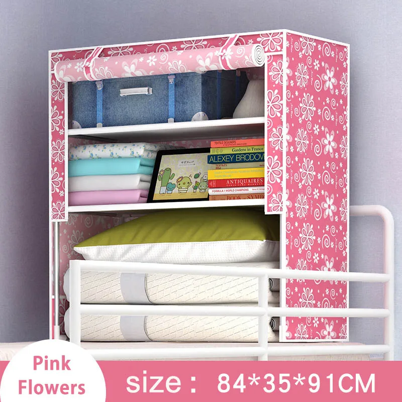 Современный Креативный художественный минималистичный портативные гардеробы модный домашнего интерьера кабинет нетканые многофункциональный шкаф для одежды - Цвет: pink flowers
