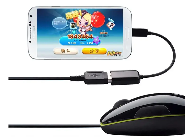 2 шт./лот OTG адаптер Micro USB в 0 конвертер кабель для Android Samsung Galaxy Xiaomi планшетный ПК