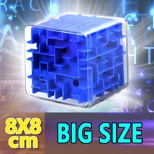 Большой размер, 3D скоростной лабиринт, магический куб, игра-головоломка, Cubos Magicos, Обучающие игрушки, лабиринт, катающийся мяч, игрушки для детей, взрослых, 8X8X8 см