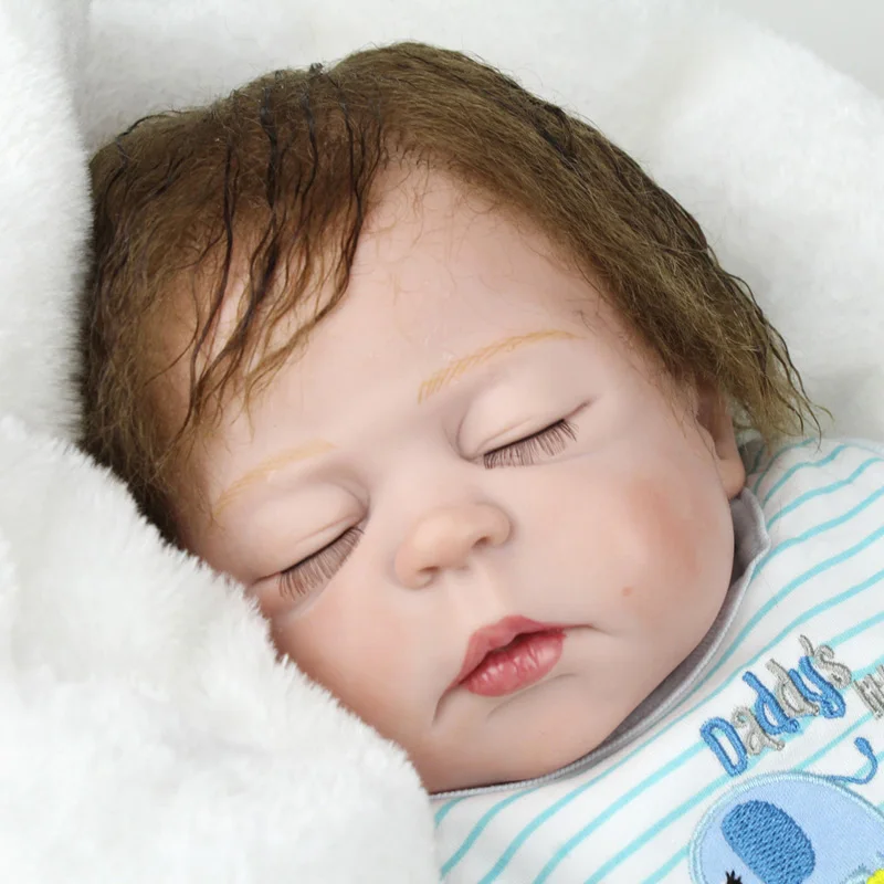 2" 57 см полный Силиконовый reborn baby doll новорожденный мальчик bebe reborn menino bonecas детская Подарочная игрушка куклы reborn