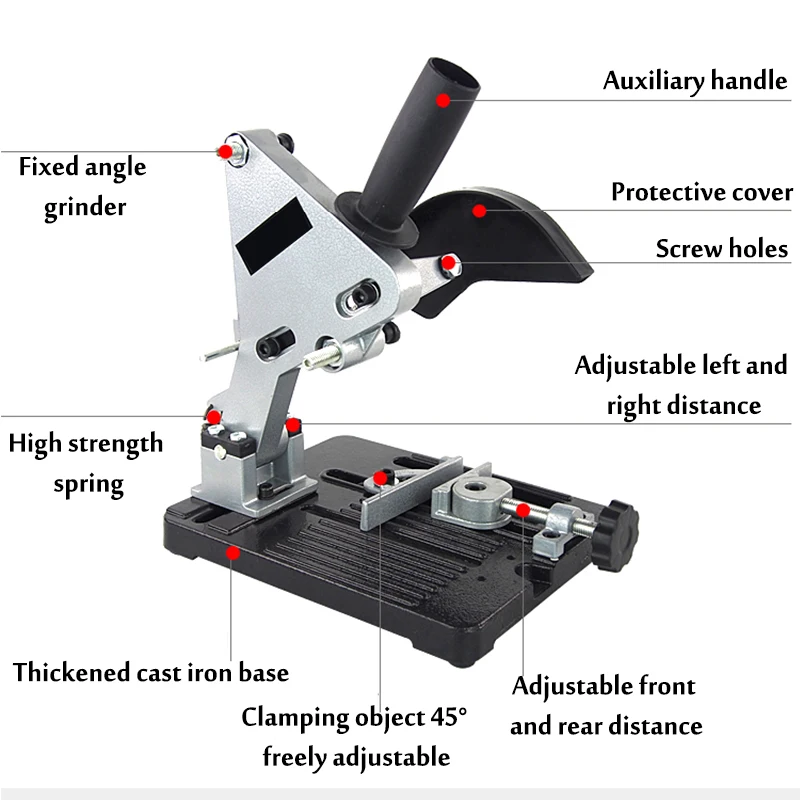 Doersupp Angle Grinder Holder Woodworking Tool DIY Cutting Stand Grinder Support Dremel Power Tools