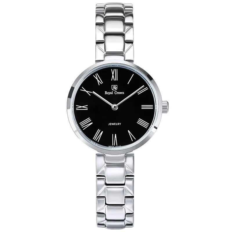 

Royal Crown 2601 Italy brand Jewelry Watch Diamond Japan MIYOTA Luxury Ladies Watch neutral Bauhaus design Ultra-thin Hot Sale