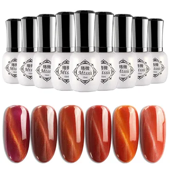 

Mtssii Caramel Cat Eye Nail Gel Polish 15ml Brown Magnetic Soak Off UV Gel Lacquer Coffee Nail Art Varnish Led UV Lamp Needed