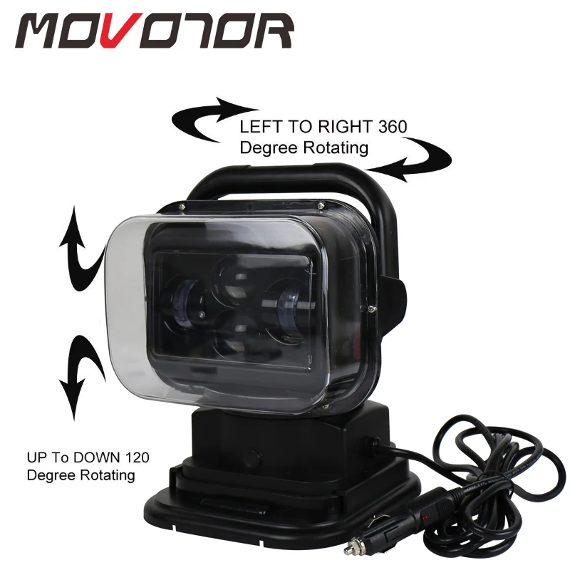 

Remote Control 7 Inch Led Search Light 360 degree 60W Work Lights for Truck SUV 4x4 Offroad Boat Marine Hunting 1Pcs
