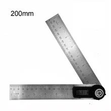 200 мм цифровой транспортир с линейкой Инклинометр Гониометр уровень из нержавеющей стали измерительный инструмент электронный угломер