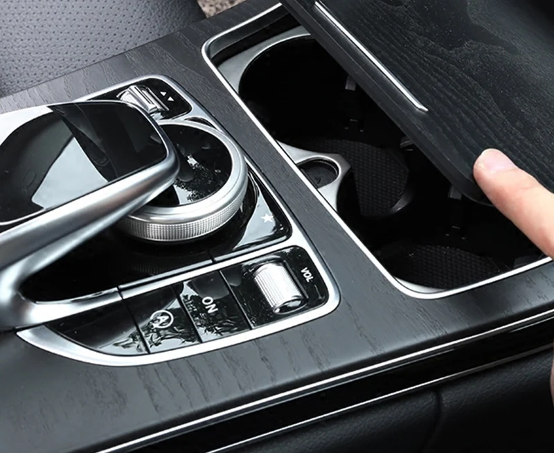 Автомобильный Стайлинг рамка держателя стакана воды накладка наклейки для Mercedes Benz GLC C E класс W205 W213 X253 интерьер авто аксессуары