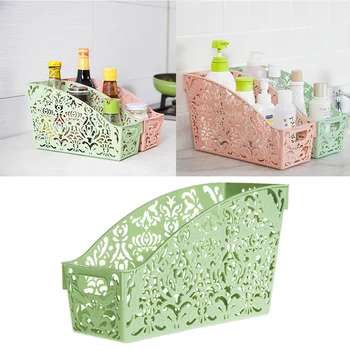 

Hollow out Storage Box Carved Stackable Fruit Basket Organizer Rack Basket for Kitchen Supplies Paper Files Sundries