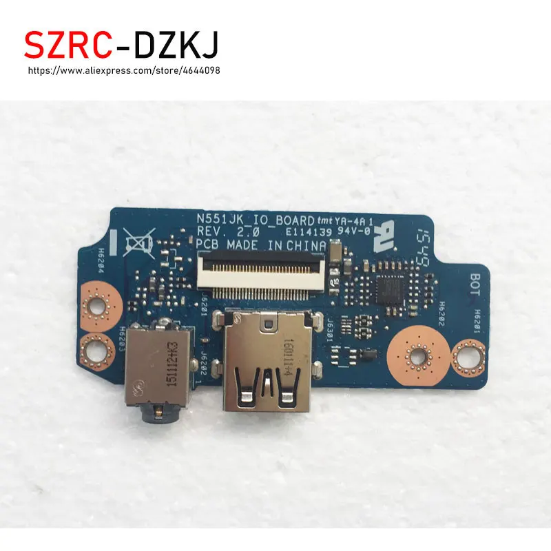 

SZRCDZKJ Original For ASUS N551 N551ZU USB board Audio board E114139 REV2.0