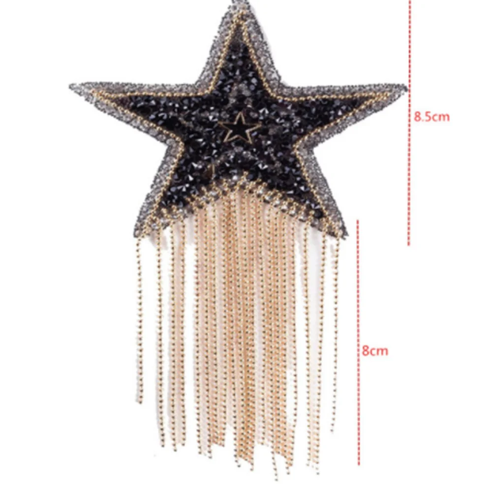 Сверкающие Стразы пятиконечная звезда шаблон нашивки для одежды термоклейкие для одежды значки алмаз стикер рубашка шляпа багаж