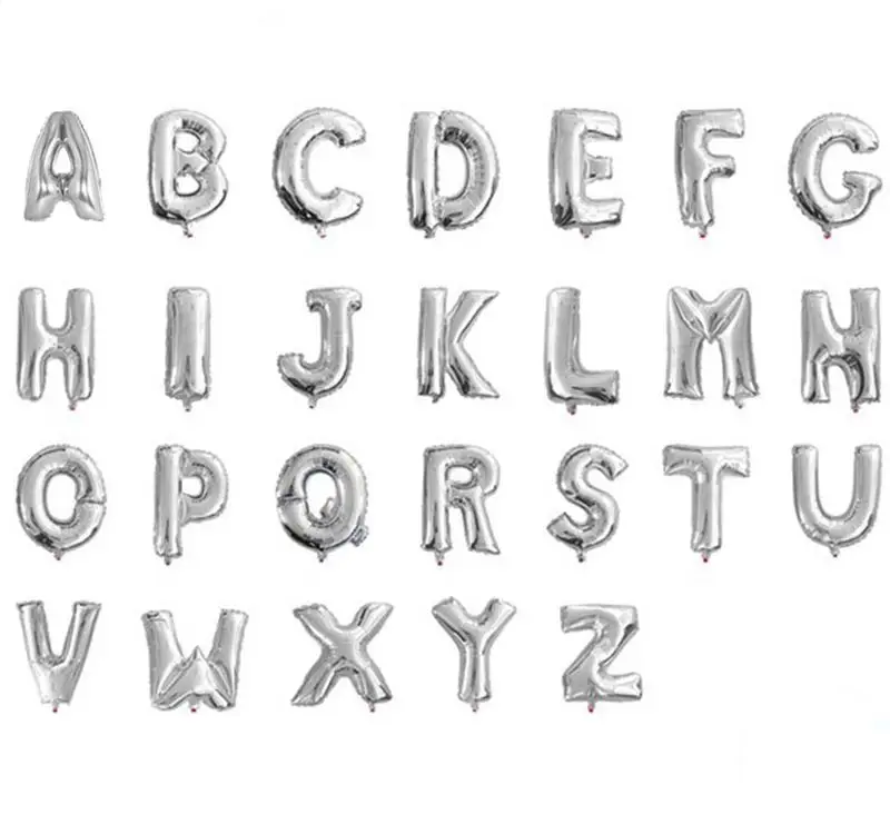 16inch silver letters happy birthday foil balloons silver gold children