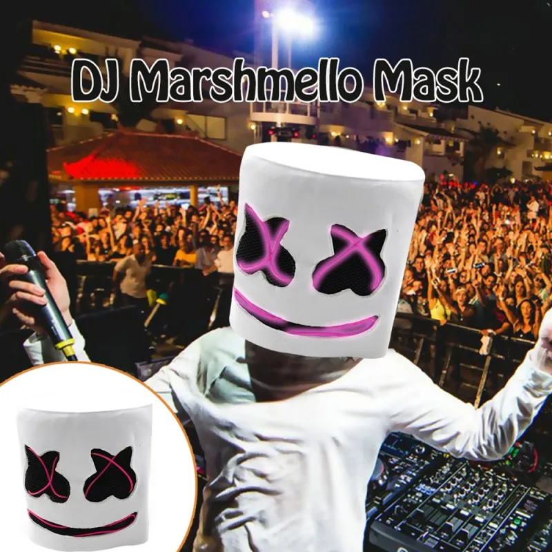 Music Mystery Singer Cosplay Costume Carnaval Decorations Festival and Halloween Party Latex Props White