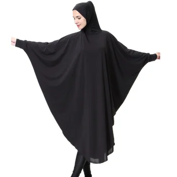

Muslim Maxi Lycra Overhead Khimar Abaya Islamic Headcover Clothes Robe Kimono Instant Hijab Arab Worship Prayer Garment