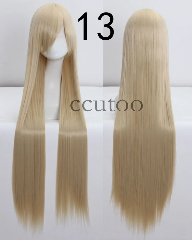 Ccutoo 100 см длинные прямые синтетические волосы высокая температура косплей парики 82 цвета доступны - Цвет: P1B/27
