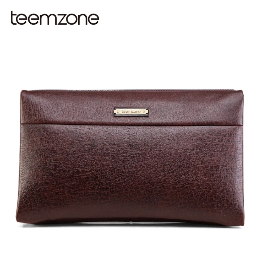 Teemzone Luxury Male Leather Purse Men's Clutch Wallets Handy Bags Business Carteras Mujer Wallets Men Brown Dollar Price S3326