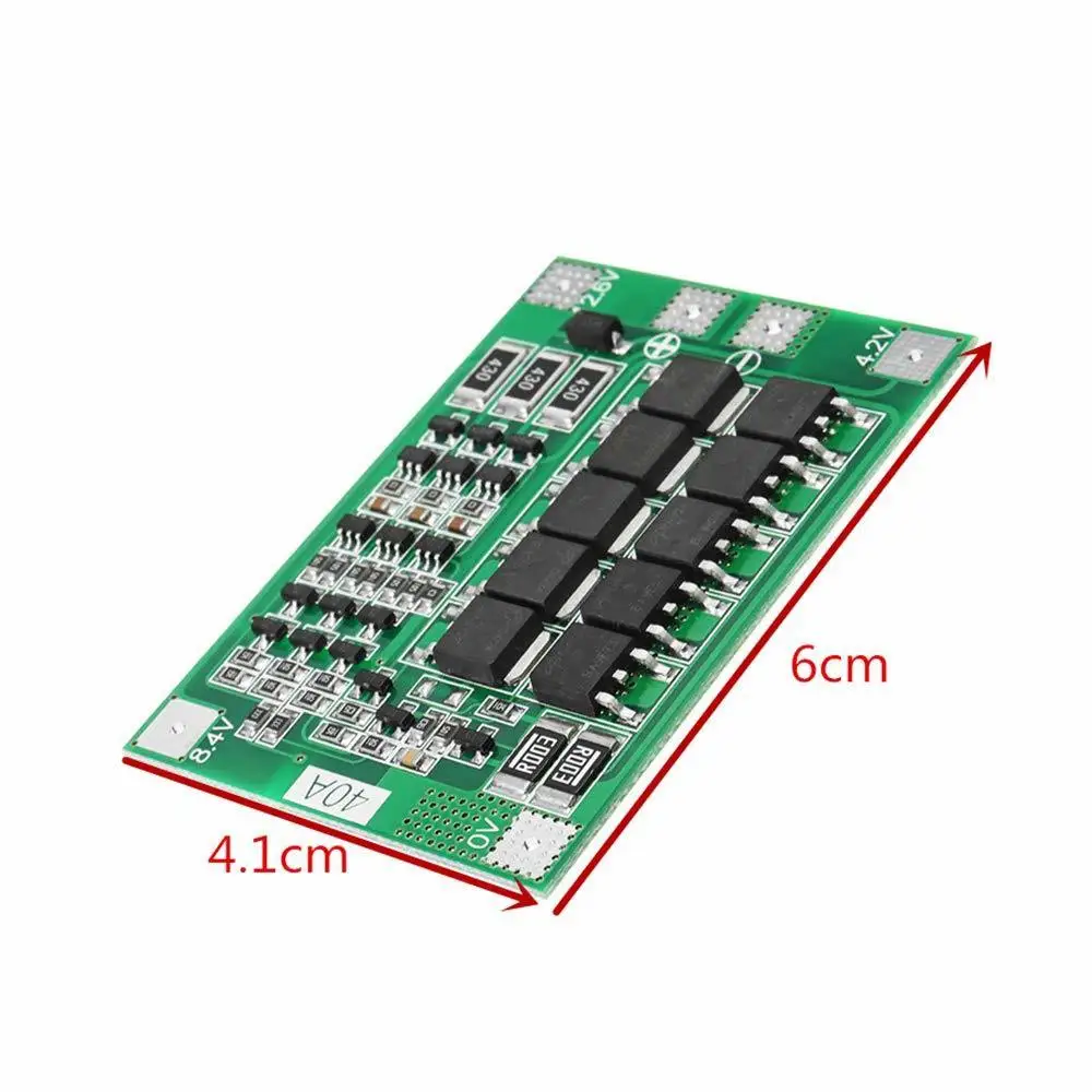 3s 40a Bms 11 1 В 12 6 в 18650 Защитная плата литиевой батареи с улучшенной/сбалансированной