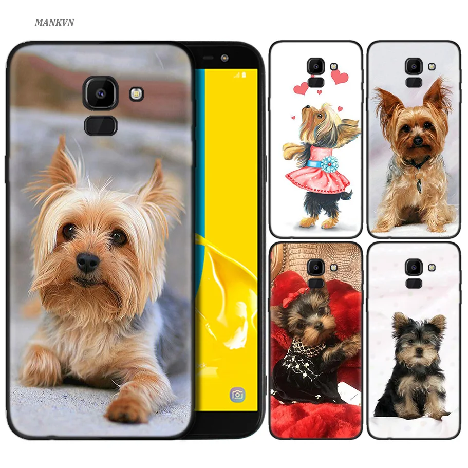 

Silicone Case For Samsung Galaxy J4 J6 A6 A8 Plus A7 A9 J8 2018 A5 2017 Soft Cover Shell yorkshire terrier dog puppy