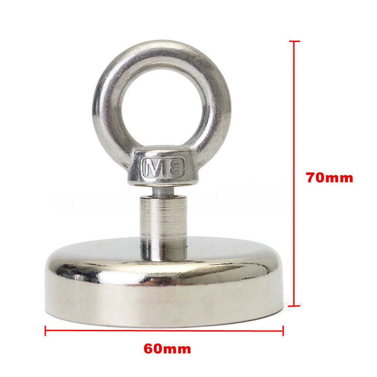 

1pc NdFeB Neodymium Recovery Magnet 60*70mm D60mm Mayitr Super Magnets For Fishing Diving Treasure Hunting Keys Recovering 130kg
