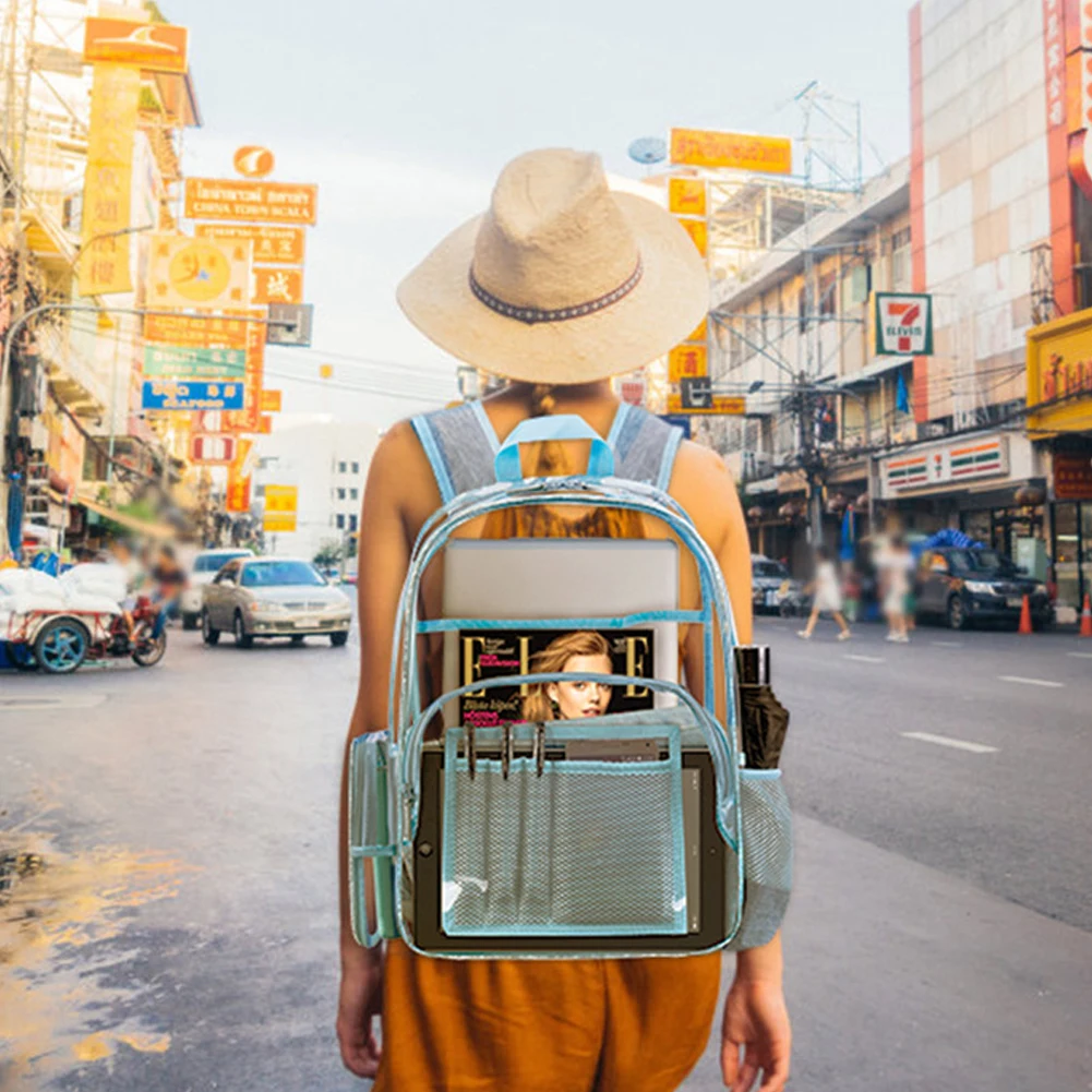 Прозрачный водонепроницаемый ПВХ пляжная сумка рюкзак набор женский основной