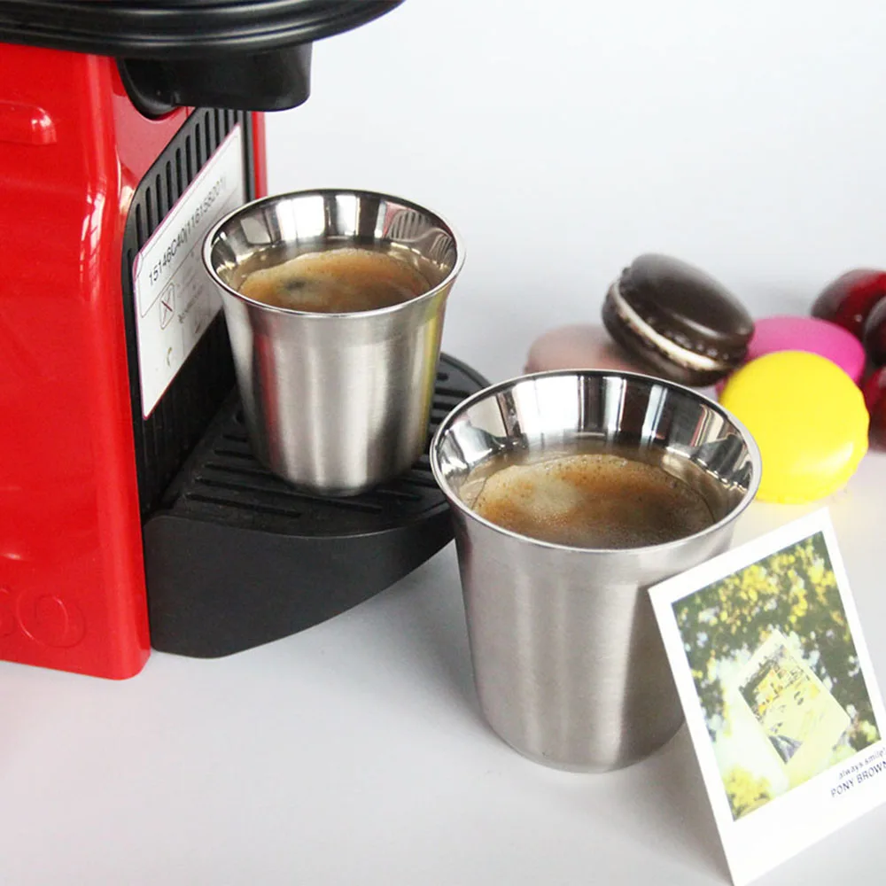 85 мл 170 нержавеющая сталь эспрессо Кофейная чашка кружка для Nescafe Nespresso dolcegusto Tassimo